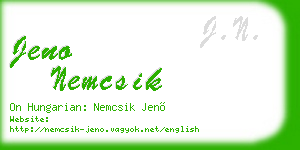 jeno nemcsik business card